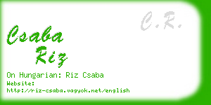 csaba riz business card